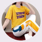 Sports and Leisure Women's Spring and Summer Small Daisy Loose Pants Short-sleeved Two-piece Cute Sports Suit Beautiful and Comfortable