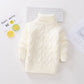 Autumn Winter Children's Sweaters Boys' Round Neck Sweaters Girls' Thickened Bottoming Pullovers Baby Turtleneck Sweaters