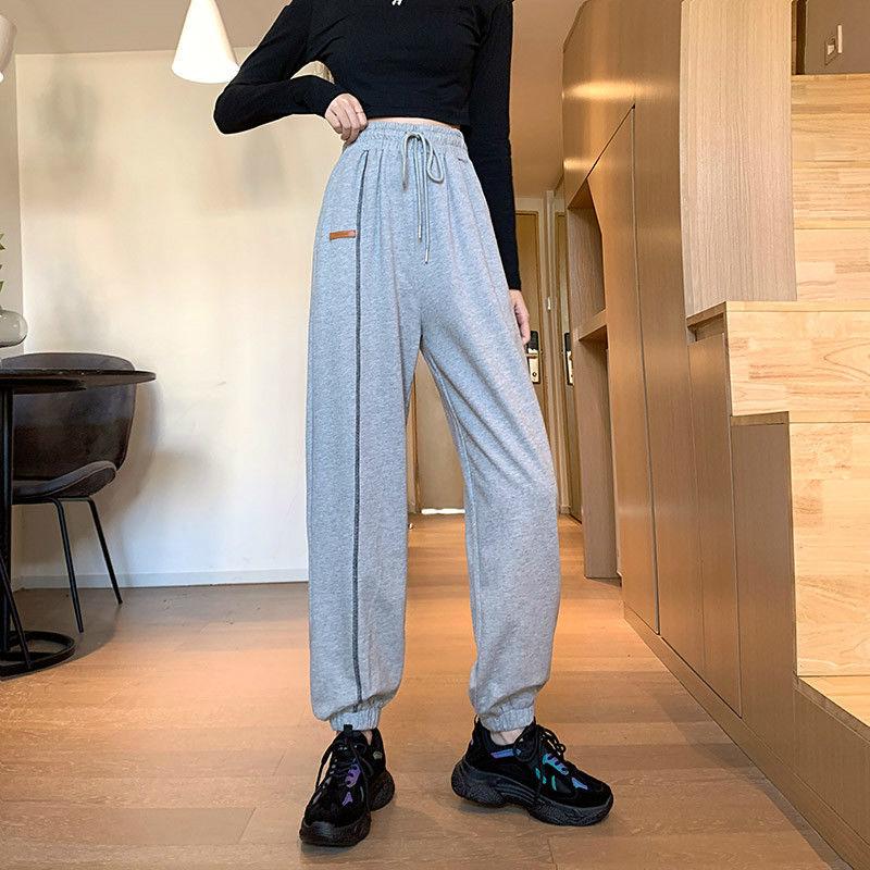 Women's Spring Summer and Autumn New Nine-point Leisure All-match Sports Harlan Pants Female Students Korean Version of Loose