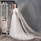 Elegant wedding dress Vestido de Festa appliques dress sweep train bow dress lace