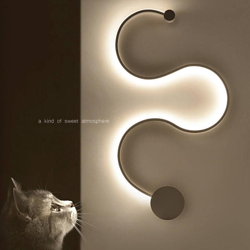 Modern LED Wall Light Scandinavian Sconces Bedroom Bedside Decoration Living Room Corridor Wall Lamp