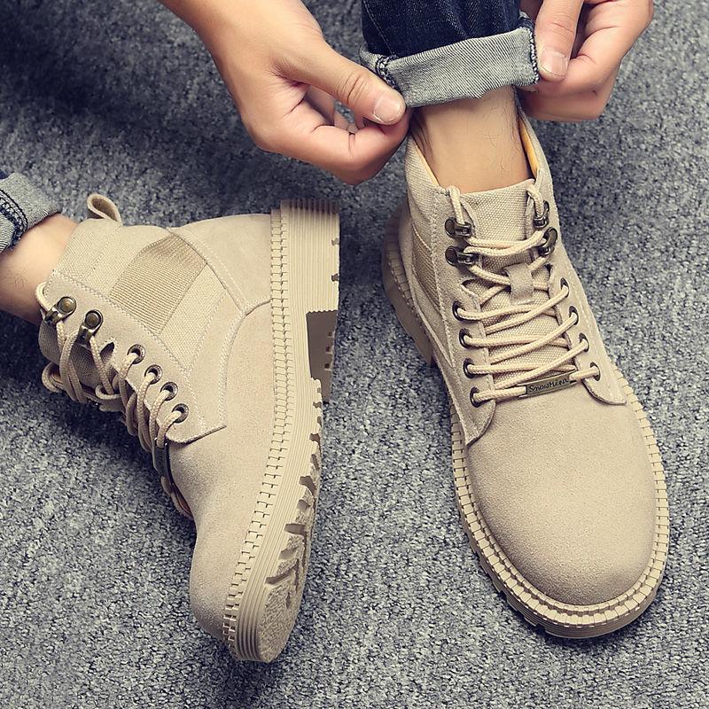 Martin Boots Men's Autumn Footwear All-match High Top Shoes Men's Short Boots Military Boots