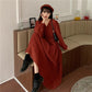 Spring Summer Women's Knee-length Dress French Gentle Wind V-neck Chiffon Solid Color Long-sleeved Dress