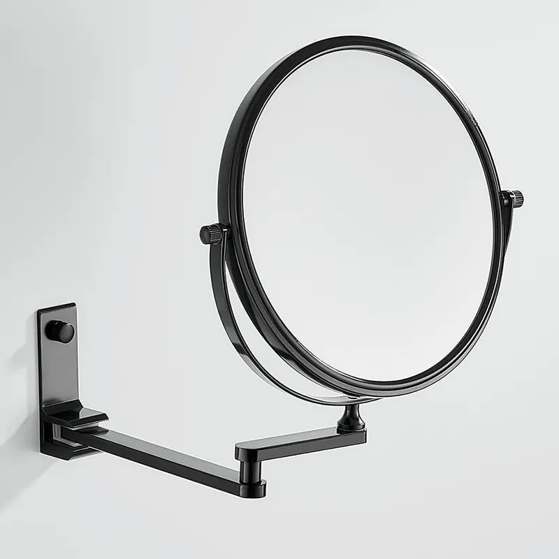 No Need To Punch Adjustable Bathroom Makeup Mirror Wall-mounted Folding Beauty Mirror Magnifying Glass Double-sided Mirror Home