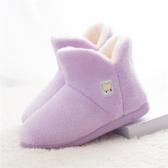 Men Women Winter Slippers Velvet Warm Tube Thickening Indoor Cotton Shoes Non-slip Thick Bottom Couple Wear