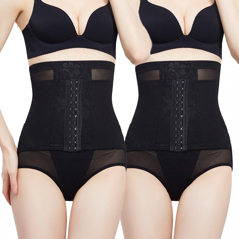 Women Body Shaper Solid Color Plus Size Thin Section Postpartum Abdomen Belt Stereo Cross Design