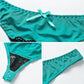 Bra Set Women Sexy Push Up Underwire Backless Lingerie Set Lace Sex Thin Gather Hollow Solid Color Bra Thong Suit Plus Size