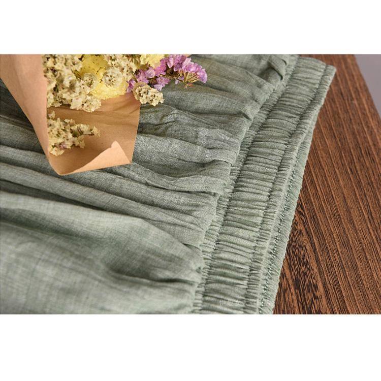 Vintage Women Cotton Linen Skirt High Waisted Elegant Sexy Solid White Black Pleated Skirts Female Maxi Skirts Women Long Skirts
