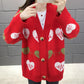 Autumn and Winter Knitted Jacket Mid-length Simple Sweater Loose Casual Women's Top