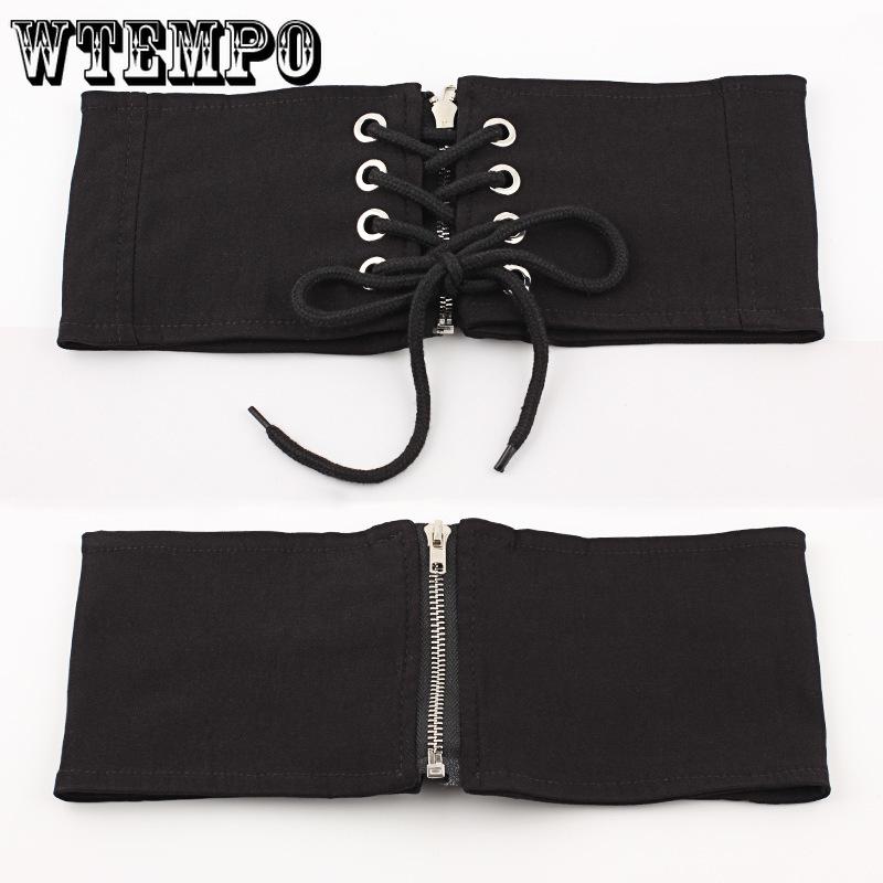 Women elastic thin leather waist belt fashion party skirt with belt casual long
