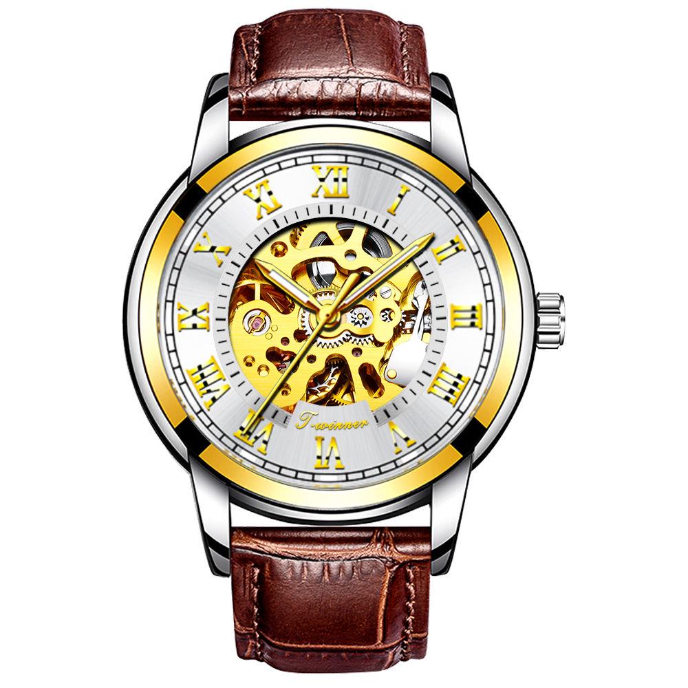 Fashion Mens Watches Luxury Steel Band Mechanical Wristwatch Waterproof Automatic Watch for Men