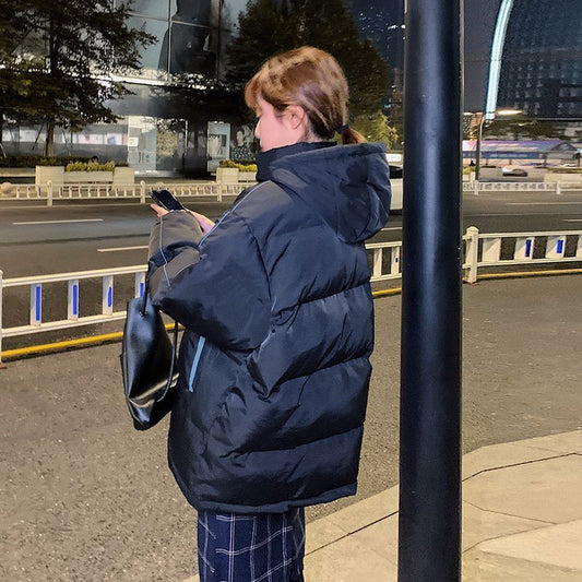 Women's Bread Clothes Korean Version of Loose Student Cotton Clothes Winter Wild Mid-length Cotton Jacket Ins