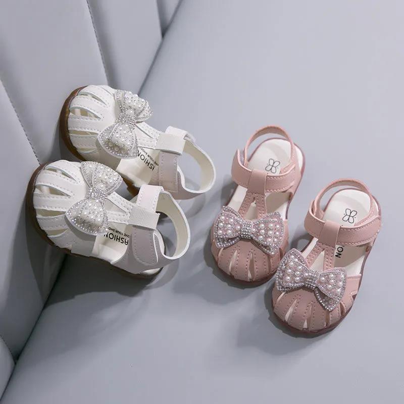 Summer Female Child Leather Sandals Girl Sweet Princess Shoes Baby Dance Shoes Toddler Baby Sandals Girls Top Quality Shoes