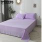 Bedding Sheets Comfortable Pure Color Washed Cotton Bed Linen Three-piece Double Bed Single Pillowcase Skin-friendly Bedding