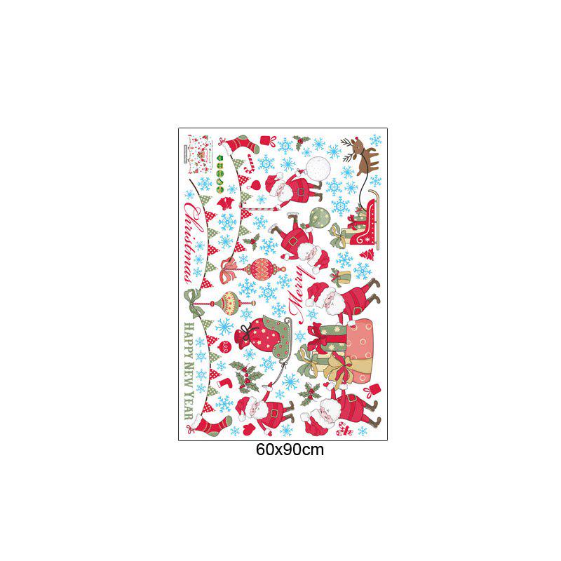 [Christmas Monopoly] Christmas Wall Stickers Holiday Gifts Home Decor Santa Claus Pattern decals chr