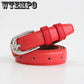 Fashion leather belts for women stitching up thin belt woman Pin buckle strap female High quality