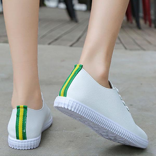Women's Soft-soled Non-slip Flat Driving Shoes Breathable White Shoes