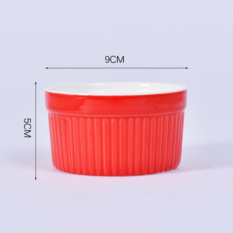Nordic Household Single Baking Bowl Baked Dessert Pudding Cute Ceramic Bowl Steamed Egg Mold Small Bowl