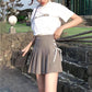 Pleated Skirt School Girl Plaid A-Line Flare Skater Short Skirt Uniforms Cosplay Sweet Girls Women High Waist