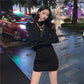 Little Black Dress Sexy Slim Slimming Hip Skirt Half High Neck Long Sleeve Bottoming Knitted Dress Sexy Slim Slimming Hip Skirt