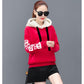 Women's Sweater Winter Fashion Trend Thickening Plus Velvet Warm Hooded Blouse