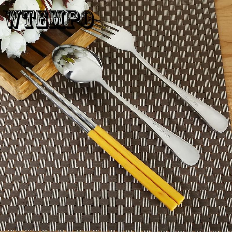 Brand Chopsticks Spoon Set Creative Portable Tableware 3pcs Adult Student Travel Lunch Box