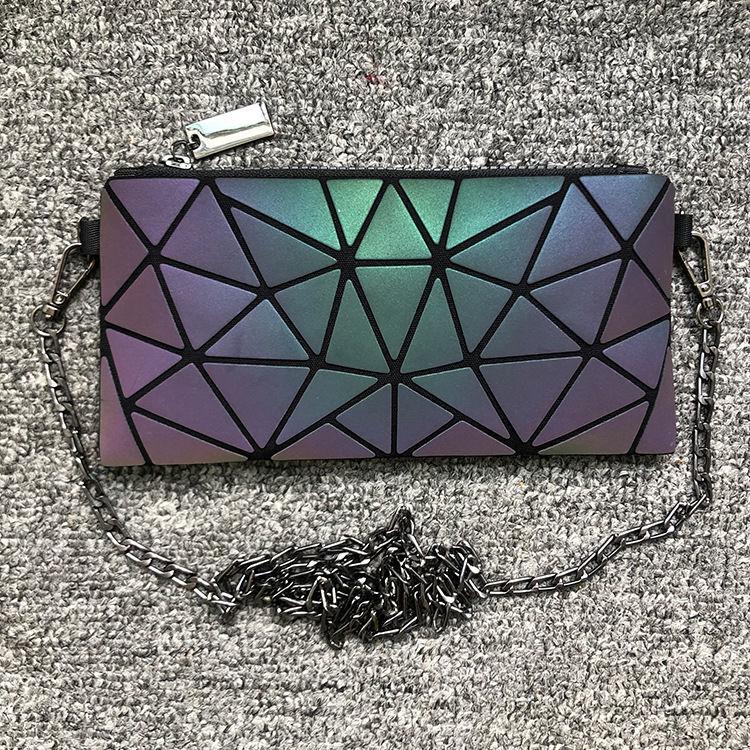 Luminous Women Clutches Bag Portable Large Capacity Wallets with Coin Pocket Zipper Purse