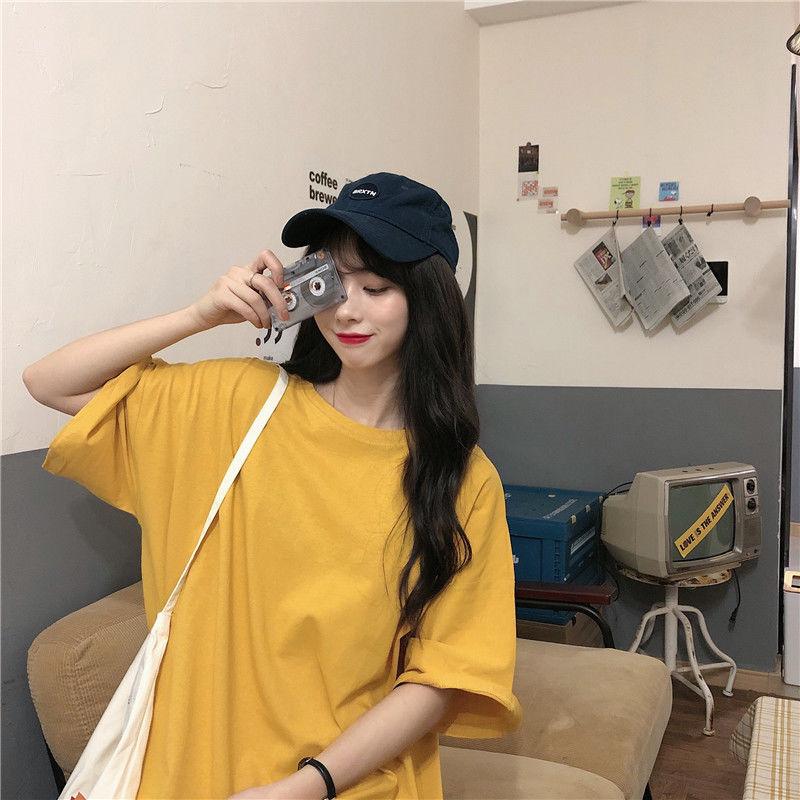 Women Dress Girl Loose O-Neck Casual Long T-shirt Dress Big Loose Home Outer