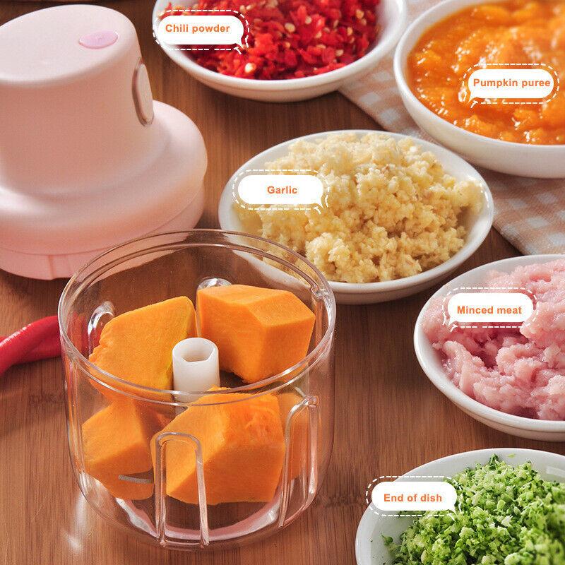 Wireless Electric Meat Grinder Food Chopper Mini Stainless Electric Kitchen Chopper Meat Grinder Shredder