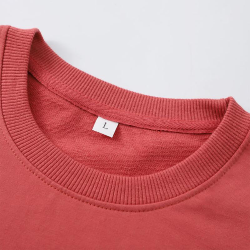 Men's Cotton Sweater Plus Velvet Long-sleeved Sweatshirts Loose Large Size Casual Round Neck Pullover Bottoming Top