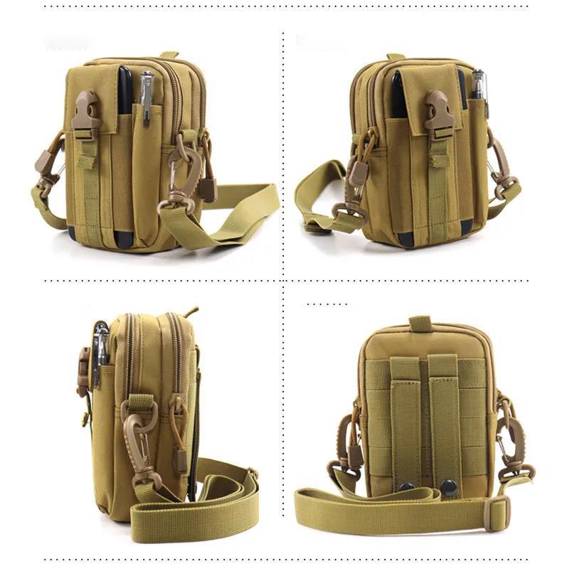 Men's Mountaineering Cycling Multifunctional Waist Bag Mobile Phone Bag Outdoor Travel Hiking Waist Bag Sports Tactical Bag
