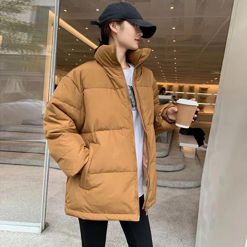 Women's Down Padded Jacket Korean Style Loose Thick Padded Jacket Fashion Winter Short Bread Jacket Padded Jacket