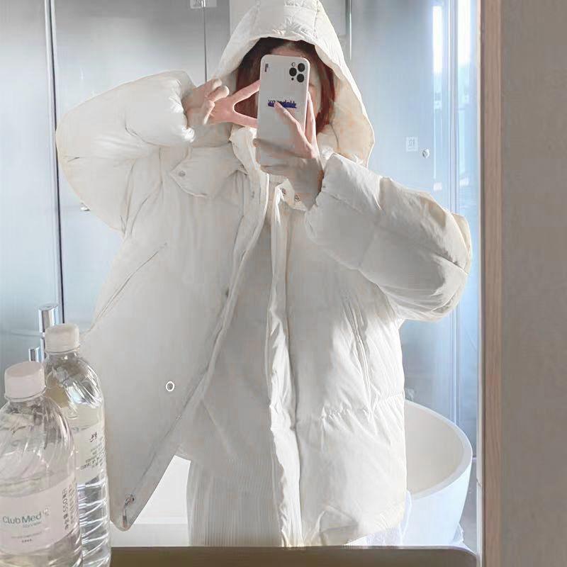 Cotton-padded Jacket Women's Detachable Hat Student New Loose Korean Style Cotton-padded Jacket Japanese Cute Little Thick Bread Jacket