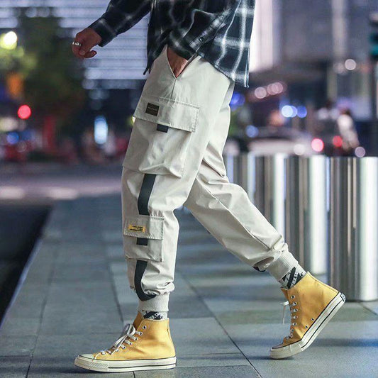 Men's Spring, Summer and Autumn Overalls Loose and Versatile Nine-point Pants Harem Pants Casual Trousers