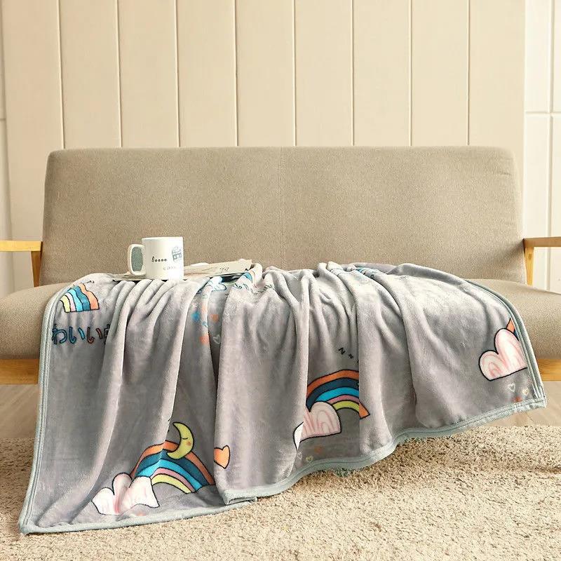 Coral Fleece Blanket One-piece Single Double Quilt Blanket Winter Thickening Warm Blanket Student Dormitory Plush Quilt