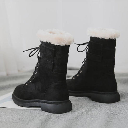 Snow Boots Women's Shoes Short Tube Warm Student Cotton Shoes Thickened and Velvet Autumn Winter All-match Short Boots