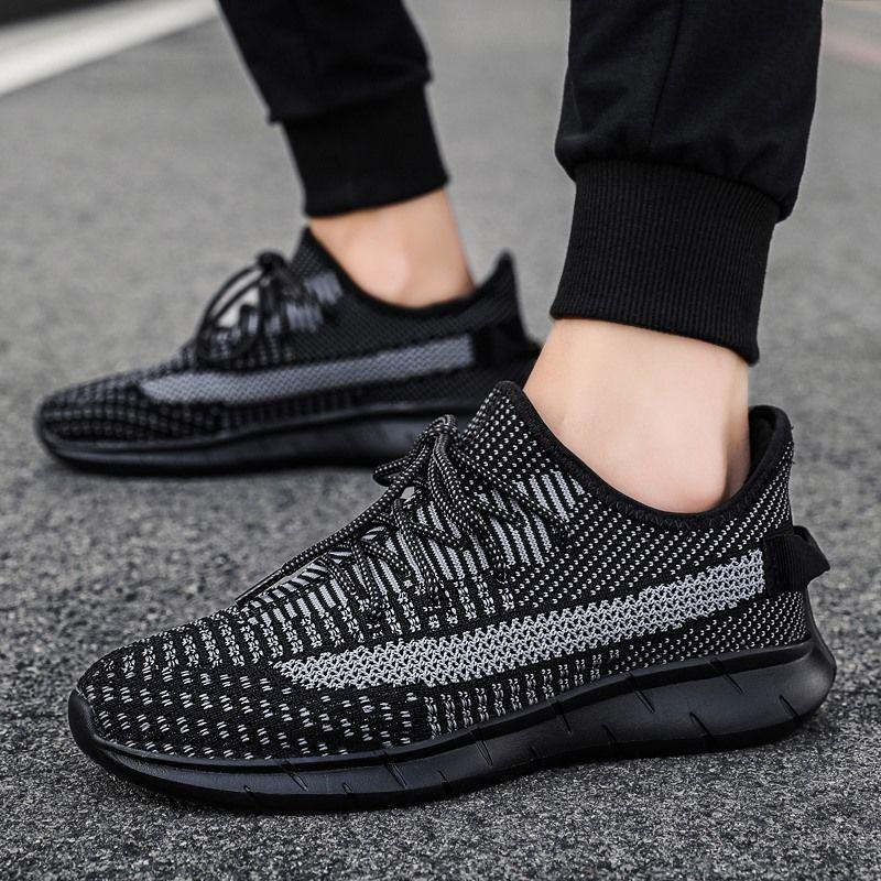 Shoes Men's Sports Shoes Summer Hollow Mesh Running Shoes Lightweight Plus Size Deodorant Breathable Mesh Shoes