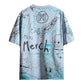 High Street T-shirts Hip Hop Trend Graffiti Print Tees Summer Oversized O-neck Short Sleeve Casual Shirts Men Clothing