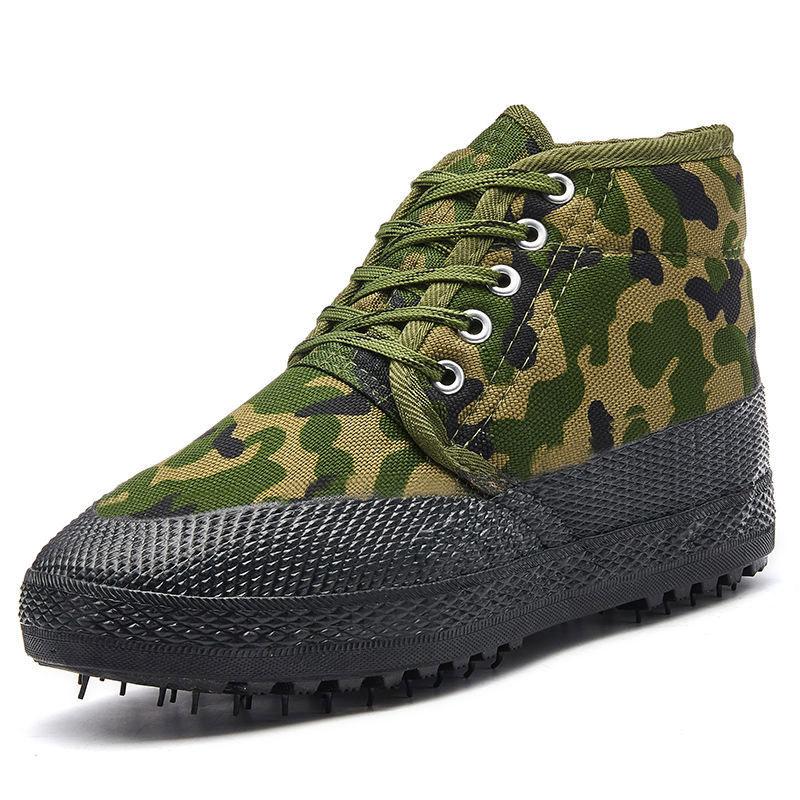 Men's Hiking Shoes Non-slip Wear-resistant Outdoor Training Shoes High-top Plus Velvet Warmth Large Size Sports Shoes