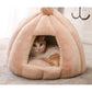 Cat Bed for Winter Warm Pet Dog Litter Cat Supplies Cat House Enclosed Thickened Dog Cat House Kennel Doggy Cushion Basket Teddy Cat Sleeping Bed