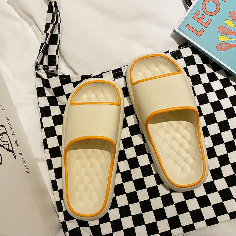 Couple Stepping on Shit Feeling Slippers Female Summer Indoor and Outdoor Wear Household Bathroom Bath Non-slip Deodorant Thick Bottom Sandals Male