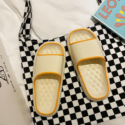 Couple Stepping on Shit Feeling Slippers Female Summer Indoor and Outdoor Wear Household Bathroom Bath Non-slip Deodorant Thick Bottom Sandals Male