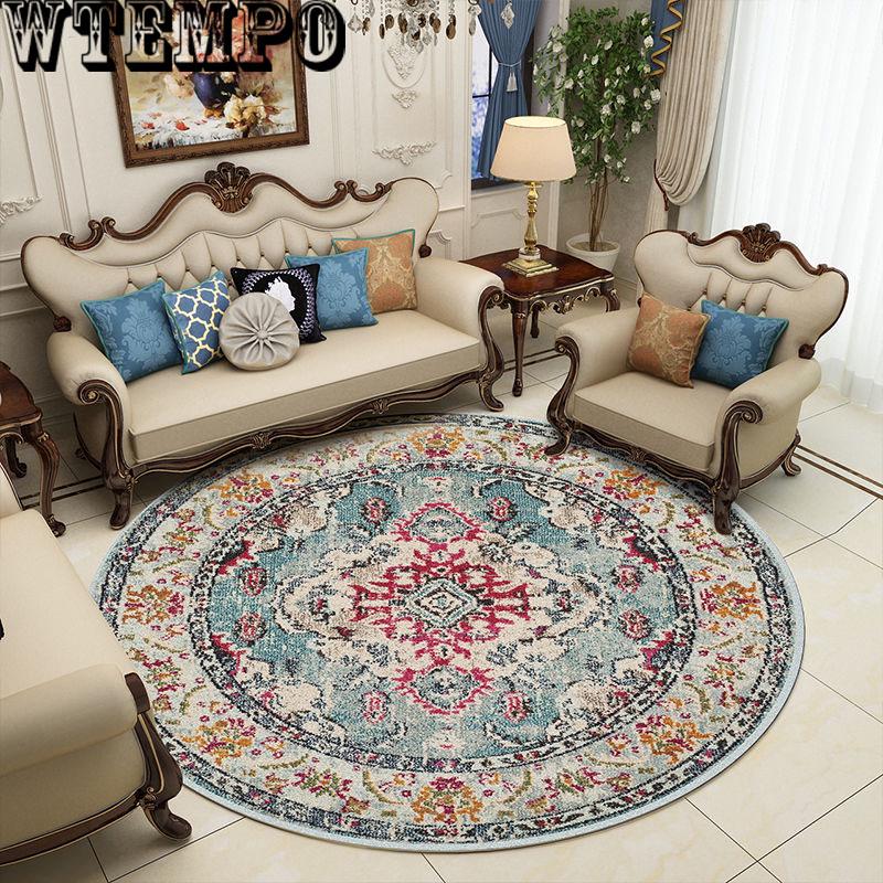 American Carpet Living Room Carpet Sofa Mat Coffee Table Mat Soft Round Carpet Bedroom Carpet