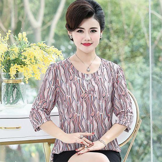 XL-XXXXXL Chiffon Large Size Thin Shirt Women's Spring Summer Loose Tops Slim All-match Casual Printing Bottoming Shirt