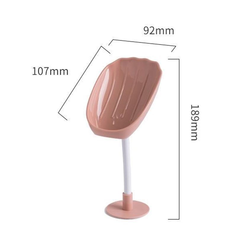 Drain Soap Box Perforation-Free Household Toilet Bathroom Vertical Creative Suction Cup Wall-mounted Soap Holder Soap Shelf