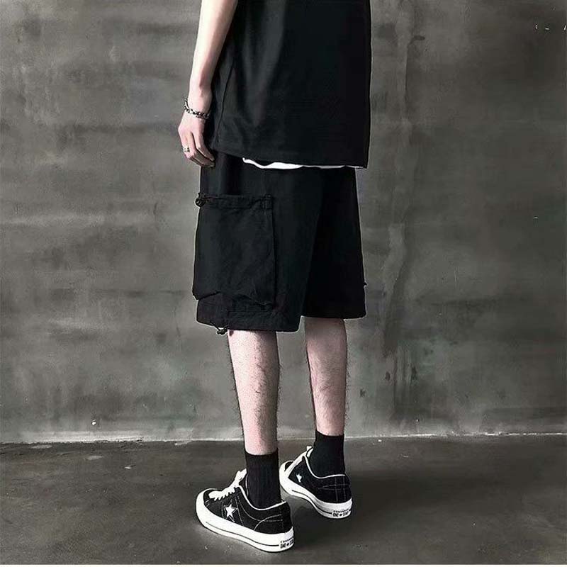 Summer Casual Overalls Shorts Men's New Dark Sports Outer Wear Five-point Pants Beach Pants