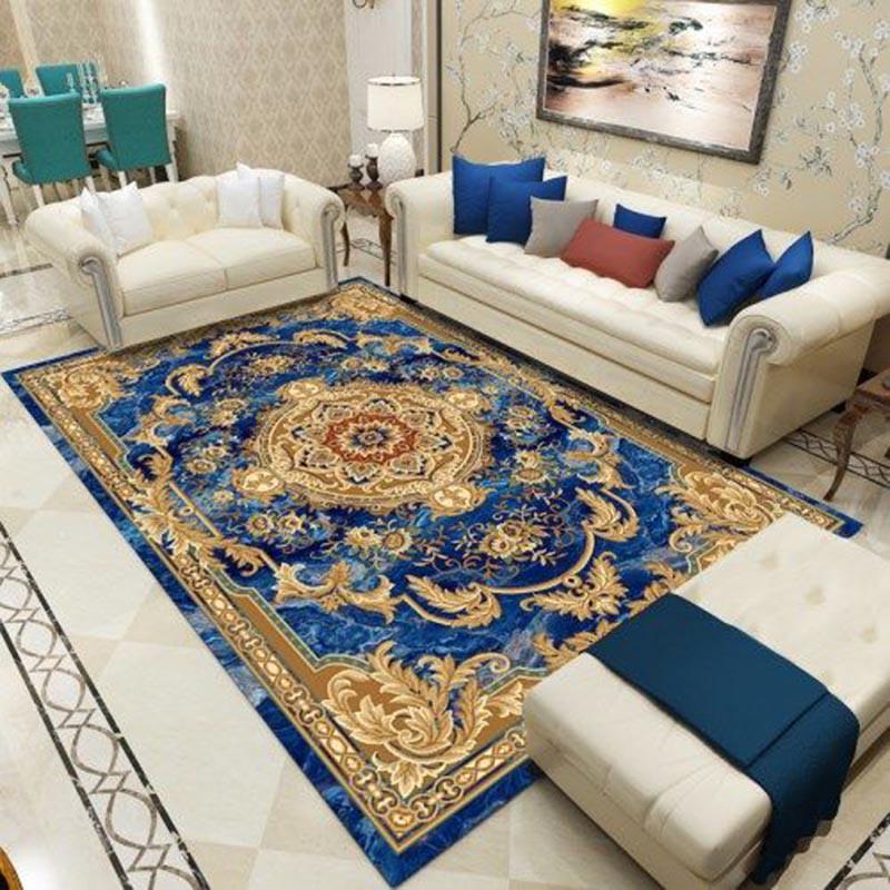 Modern Soft Persian Carpet for Living Room Non-slip European Carpet for Bedroom Bedside Rugs Parlor