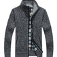 Autumn and Winter Sweater Men's Cardigan Velvet Thick Casual Jacket Loose Warm Fashion Men's Clothing