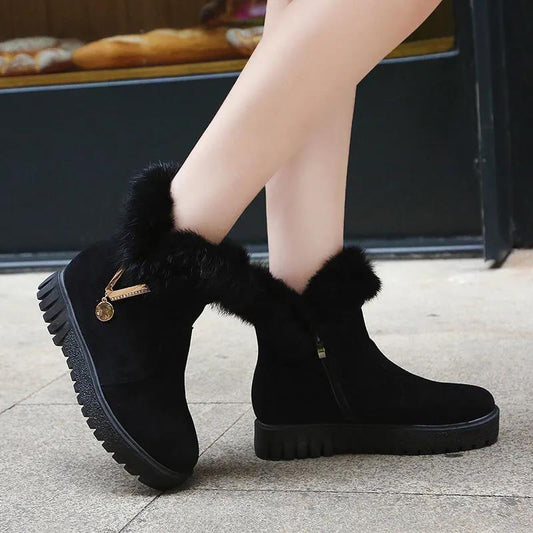 Winter Plus Velvet Snow Boots Women's Non-slip Warm Short Boots Thick Cotton Shoes