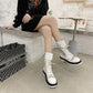 Chimney Boots Candy Color Women's Shoes Hollow Hole Cool Boots Motorcycle Boots Martin Boots Thick Bottom